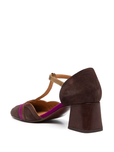 Shop Chie Mihara Volai 55mm Suede Pumps In Brown