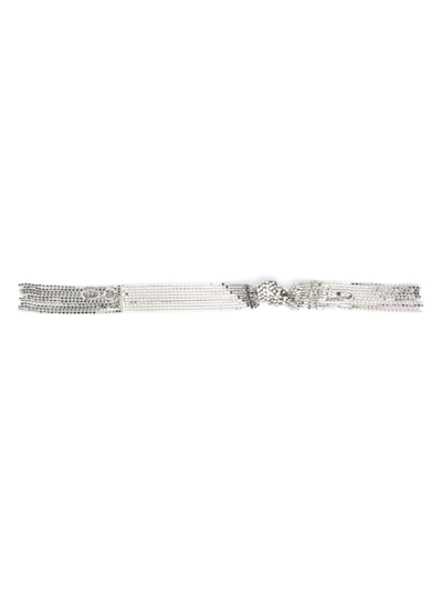 Shop Gcds Crystal-embellished Shoulder Strap In Silver