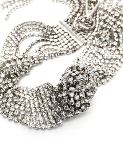 Gcds Crystal-embellished Shoulder Strap In Silver
