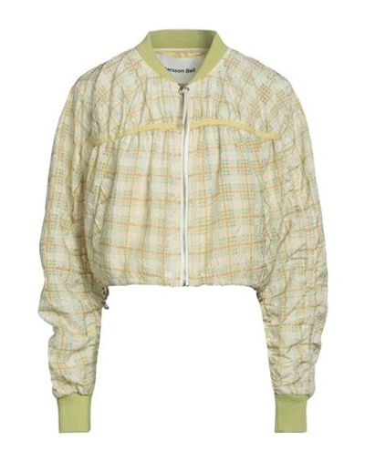Shop Andersson Bell Woman Jacket Light Green Size L Polyester, Nylon, Cotton, Acrylic, Elastane