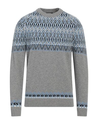 Shop +39 Masq Man Sweater Grey Size 40 Wool