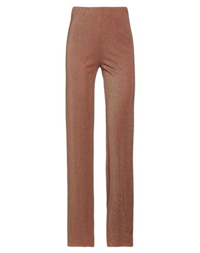 Shop Imperial Woman Pants Camel Size M Viscose, Polyester, Polyamide, Elastane In Beige
