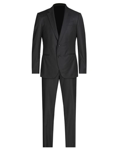 Shop Caruso Man Suit Black Size 36 Wool