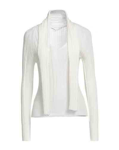 Shop Agnona Woman Sweater Cream Size M Cashmere In White
