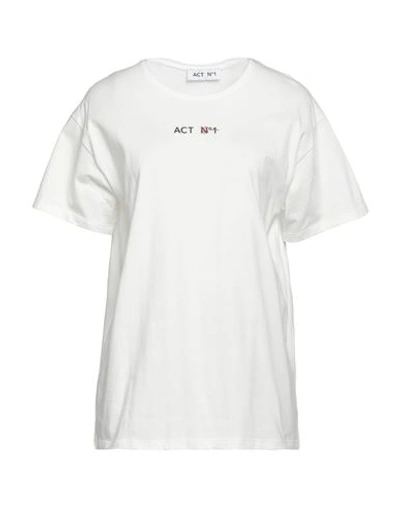 Shop Act N°1 Woman T-shirt White Size M Cotton