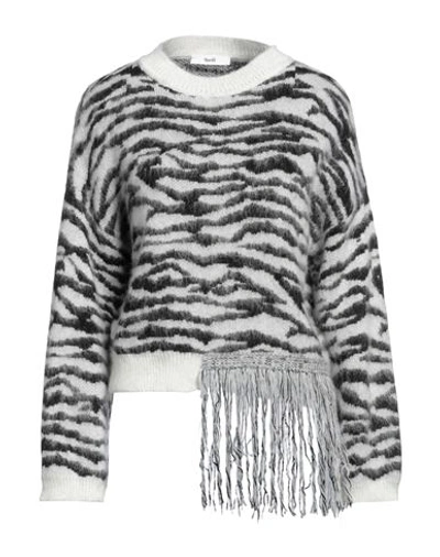 Suoli Woman Sweater White Size 4 Synthetic Fibers, Wool, Mohair Wool, Viscose, Cashmere In White