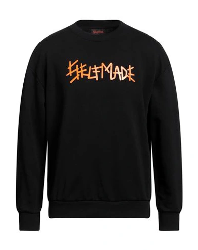 Shop Self Made By Gianfranco Villegas Man Sweatshirt Black Size M Cotton