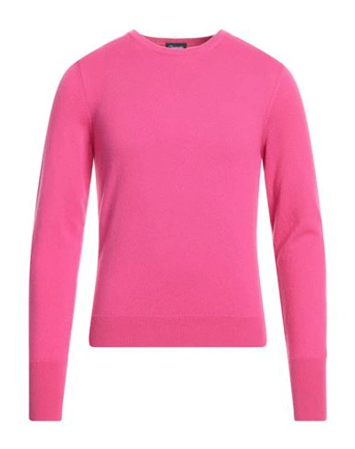 Shop Drumohr Man Sweater Fuchsia Size 38 Cashmere In Pink