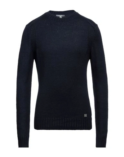 Shop Bl.11  Block Eleven Bl.11 Block Eleven Man Sweater Midnight Blue Size Xxl Acrylic, Nylon, Wool