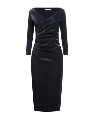 Shop Chiara Boni La Petite Robe Woman Midi Dress Midnight Blue Size 8 Polyamide, Elastane