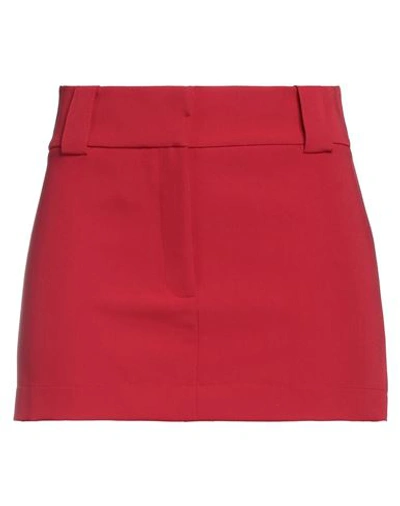 Shop Patrizia Pepe Woman Mini Skirt Red Size 8 Polyester, Viscose, Elastane