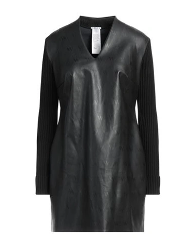 Wolford Woman Mini Dress Black Size S Polyester, Elastane, Virgin Wool, Cotton, Polyurethane Coated In Black
