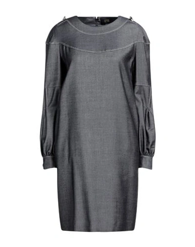 Shop Cavalli Class Woman Mini Dress Midnight Blue Size 4 Viscose, Virgin Wool, Polyamide, Elastane