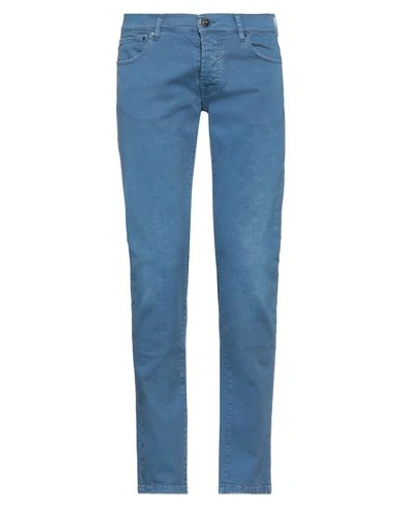 Shop Oaks Man Pants Slate Blue Size 34 Cotton, Elastane