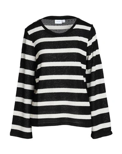 Shop Vila Woman Sweater Black Size Xl Viscose, Polyester