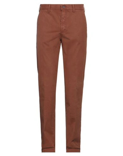 Shop Club Of Comfort Man Pants Tan Size 36 Cotton, Elastane In Brown