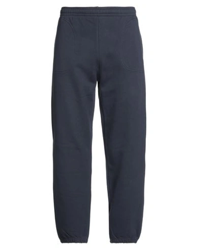 Shop Trussardi Man Pants Navy Blue Size M Cotton, Elastane