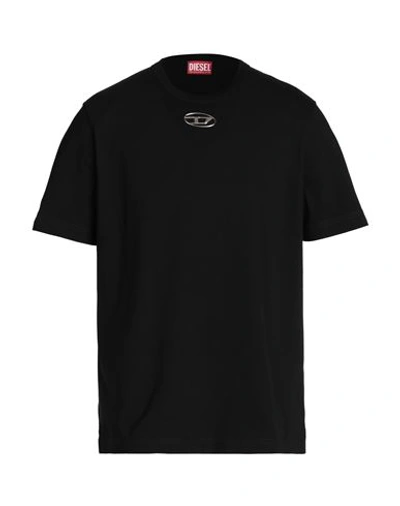 Shop Diesel T-just-od Man T-shirt Black Size L Cotton