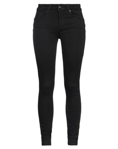 Fracomina Woman Jeans Black Size 30 Cotton, Modal, Recycled Polyester, Elastane In Black
