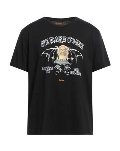 Shop Self Made By Gianfranco Villegas Man T-shirt Black Size Xxl Cotton