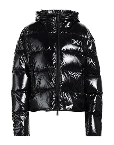 Dsquared2 Woman Down Jacket Black Size 8 Polyamide In Black