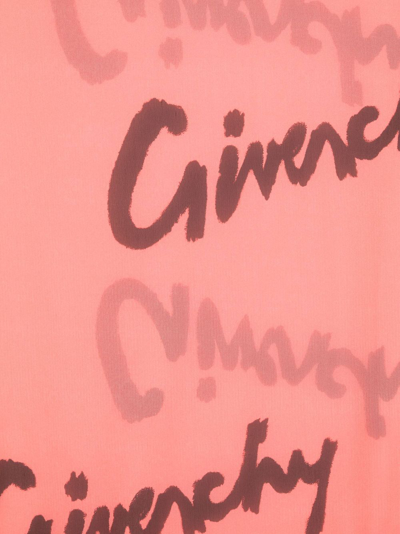 Shop Givenchy Logo-print Silk Scarf In Pink