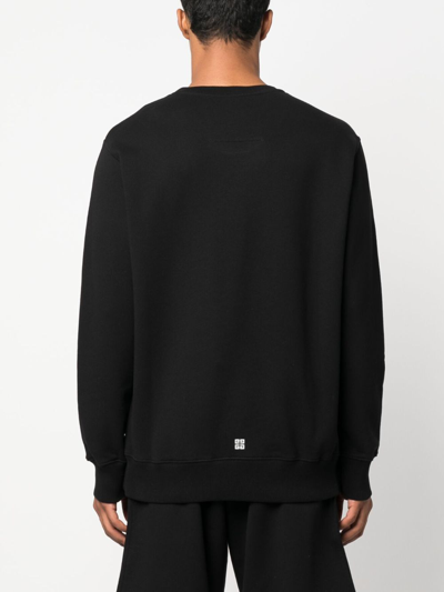 Shop Givenchy Logo-print Cotton Sweatshirt In Black