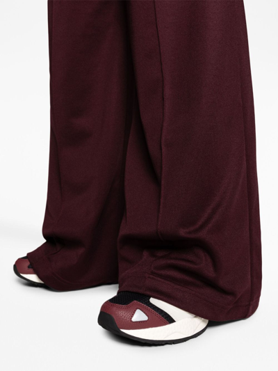 Shop Reebok Special Items Wide-leg Cotton-blend Track Pants In Red
