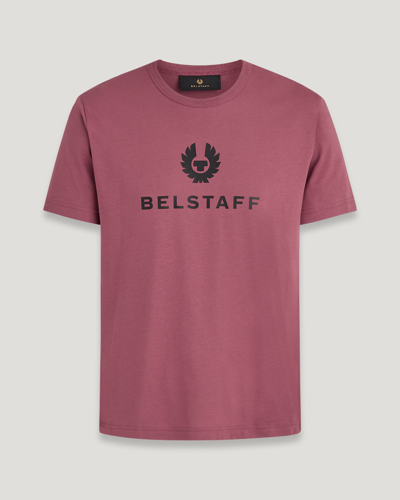 Shop Belstaff Signature T-shirt Für Herren Cotton Jersey In Mulberry