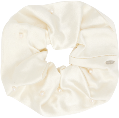 Shop Sophie Buhai Ssense Exclusive Off-white Scrunchie In Ivory