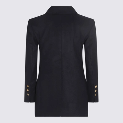 Shop Patou Navy Wool And Cashmere Blazer In Blue