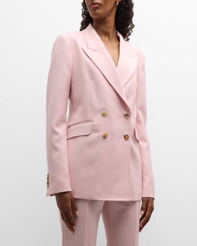 Shop Gabriela Hearst Angela Wool Blazer Jacket In Blush