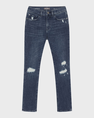 Shop Dl1961 Boy's Brady Distressed Jeans In Deep Wave Distres