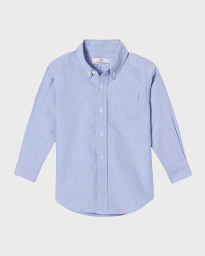 Shop Classic Prep Childrenswear Boy's Owen Oxford Shirt In Nantucket Breeze
