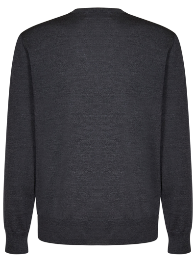 Dsquared2 D2 Leaf Wool Sweater In Grey