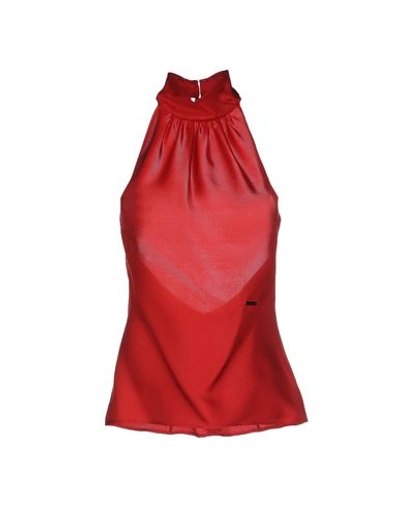 Dsquared2 Silk Top In Red