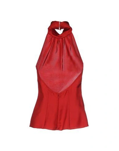Shop Dsquared2 Silk Top In Red