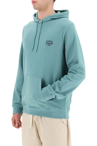 Shop Apc A.p.c. 'marvin' Hoodie In Green