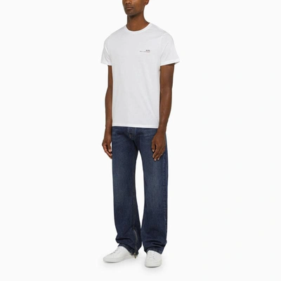 Shop Apc A.p.c. Logoed T-shirt In White