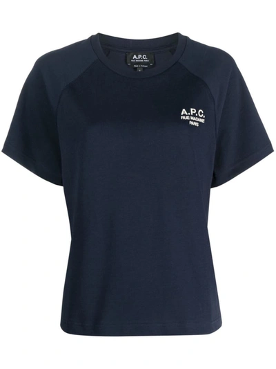 Shop Apc A.p.c. T-shirt Michele Clothing In Iak Dark Navy