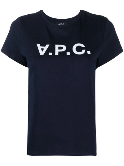 Shop Apc A.p.c. T-shirts & Tops In Navy Blue