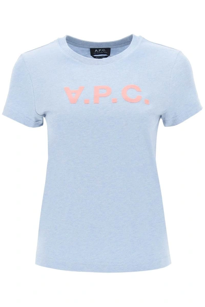 Shop Apc A.p.c. V.p.c. Logo T-shirt In Blue