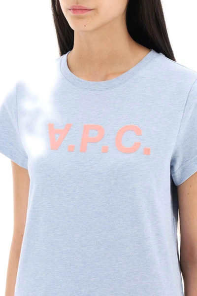 Shop Apc A.p.c. V.p.c. Logo T-shirt In Blue