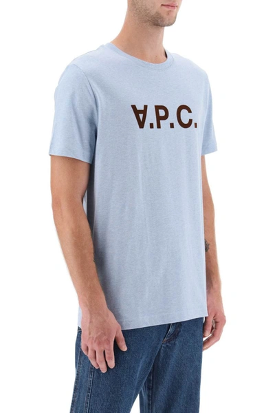Shop Apc A.p.c. V.p.c. Logo T-shirt In Blue