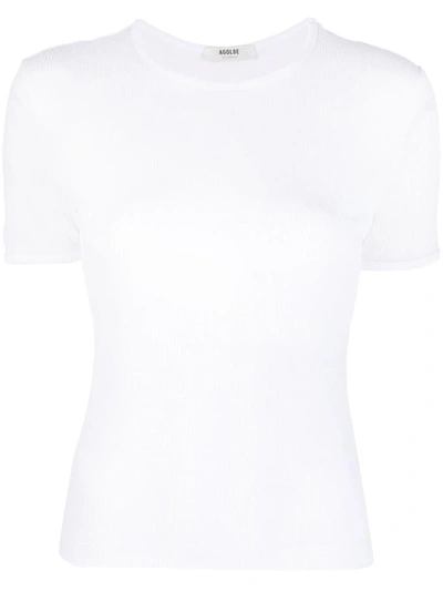 Shop Agolde Abbie Slim T-shirt Clothing In White