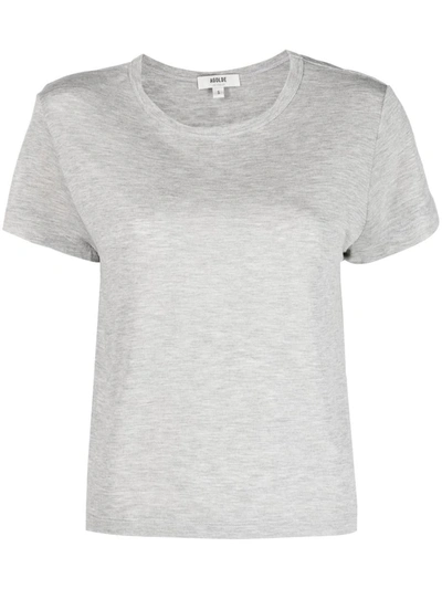 Shop Agolde Drew T-shirt In Grey Heather Clothing