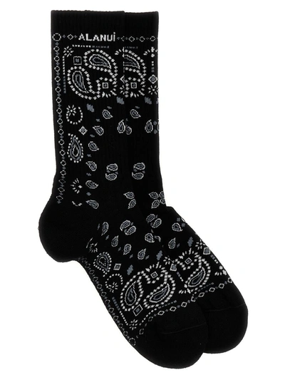 Shop Alanui 'bandana' Socks In Black