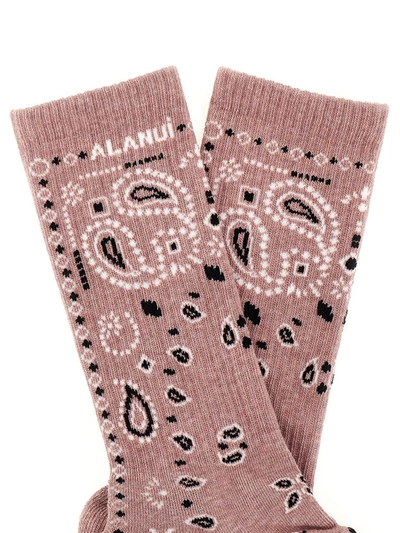 Shop Alanui 'bandana' Socks In Pink