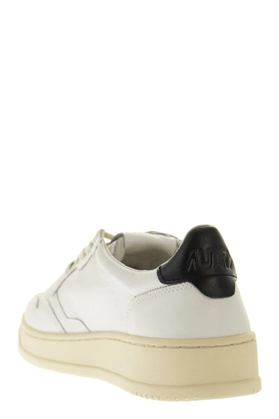 Shop Autry Medalist Low - Leather Sneakers In White/black