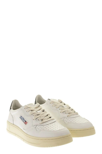 Shop Autry Medalist Low - Leather Sneakers In White/black